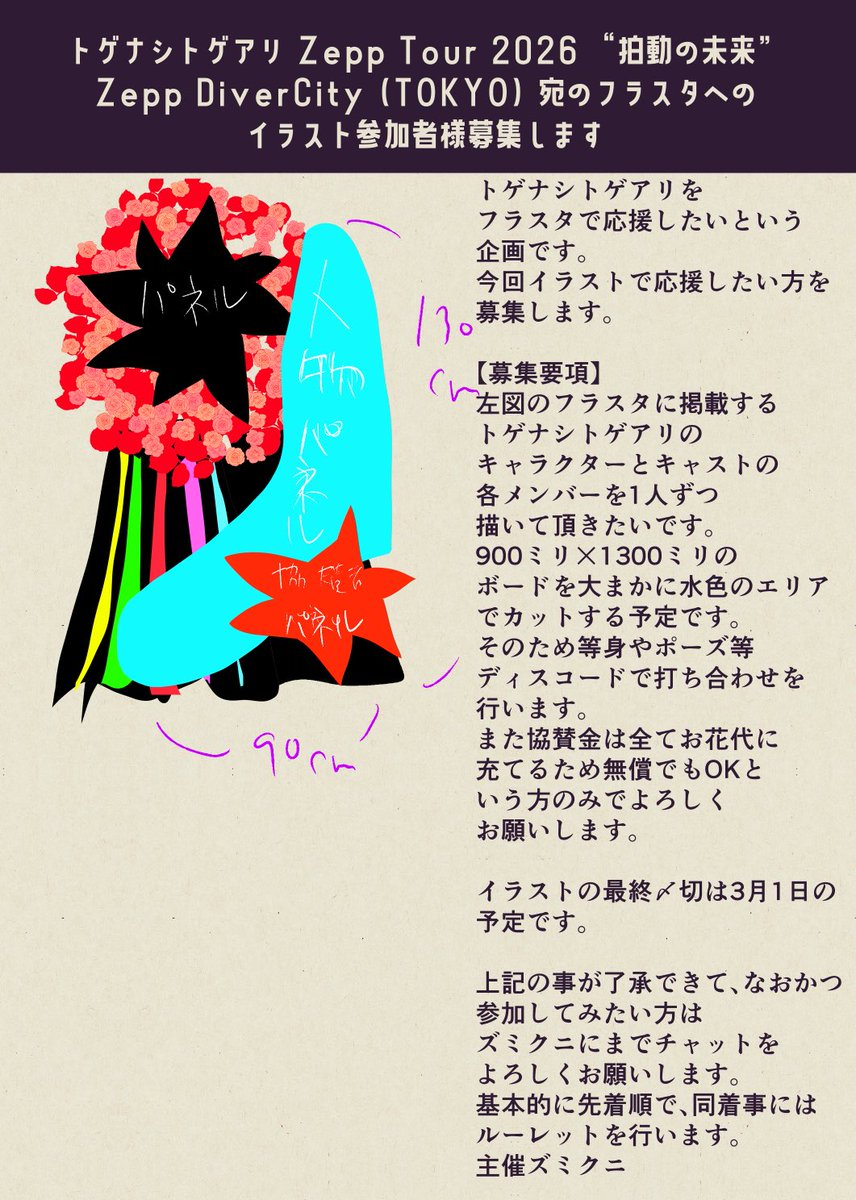 ⭐️N.T⭐️・:*さまオーダーページ ガルクラ トゲナシトゲアリ Zepp Tour 2026 “拍動の未来” Zepp