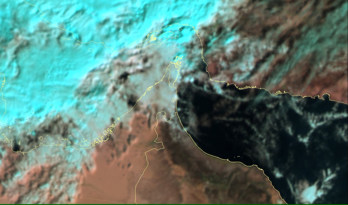 الساعة 9:57 صباحاً 

 ⛈️هطول أمطار متفرقة متفاوتة الغزارة على محافظة مسندم مع استمرار تدفق السحب الماطرة خلال الساعات القادمة والله أعلم. 

⚠️للانتباه من جريان الشعاب والأودية والرياح النشطة.