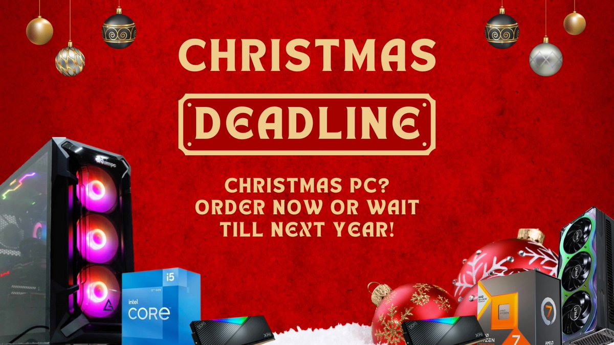 ⏰ Time’s running out! Order your PC now for a chance to get it in time for Christmas! Don’t wait, secure your build today! 🎄💻 zurl.co/w8QQR