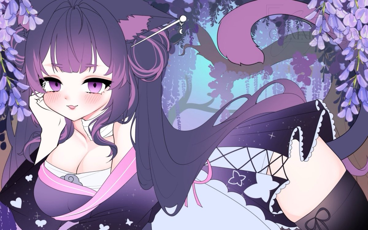 CierraTenshi's tweet image. my art workflow for my most recent comm .ᐟ