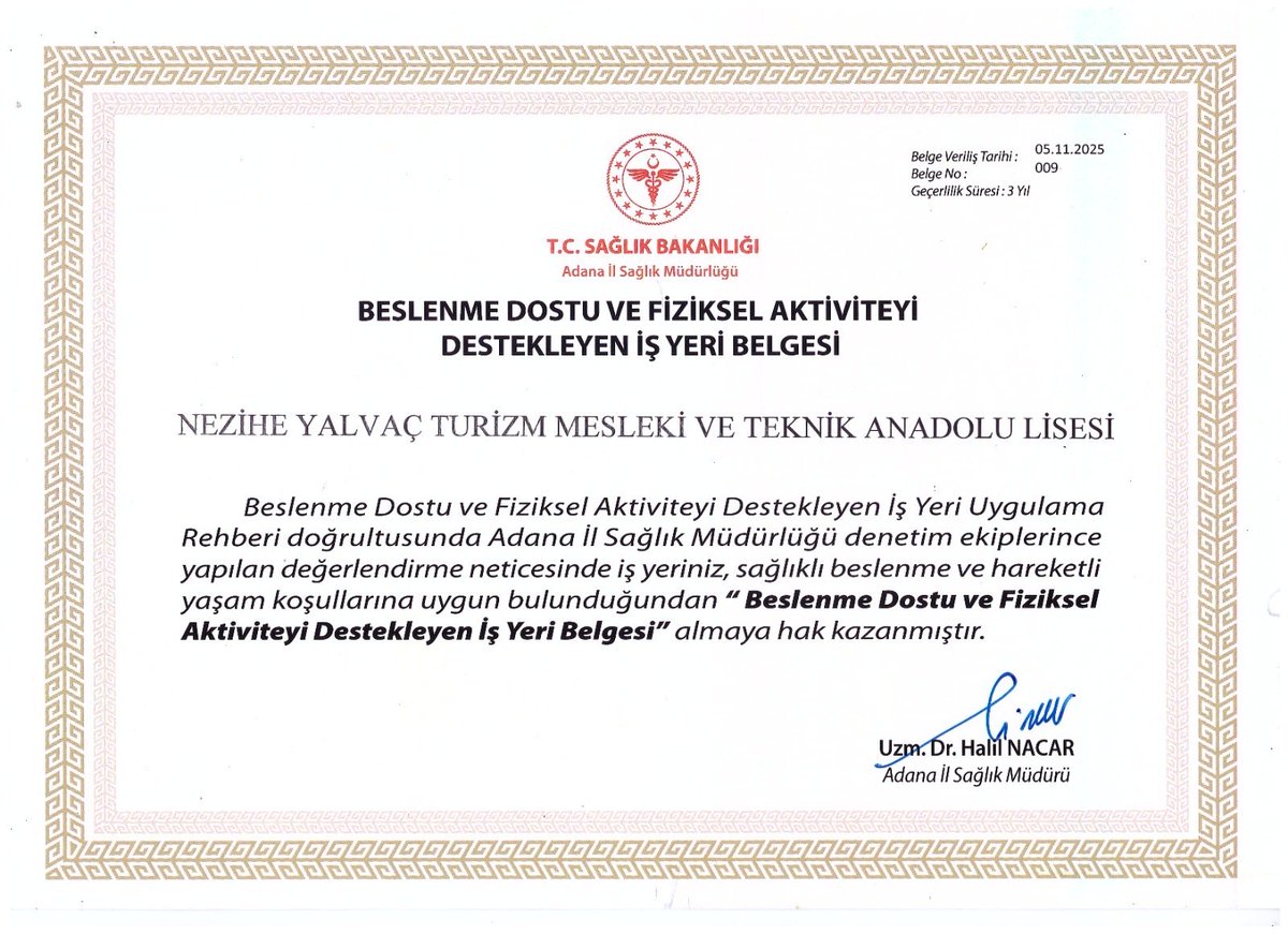 Bu belgeyi almamda emeği geçen kantincimiz Haluk YUNUT a beden eğitimi öğretmenimiz Eda ODABAŞI na  rehber öğretmenimiz Filiz ÖĞMEN e ve tüm öğretmen arkadaşlarıma teşekkür ediyorum elimize emeğimize sağlık 🥰