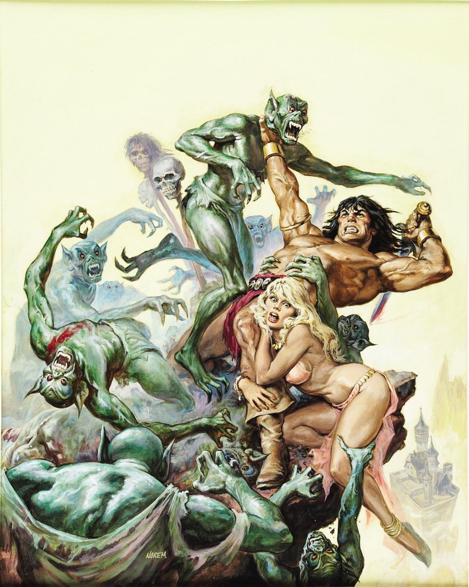 cimerians's tweet image. SSOC cover art "The Road of the Eagles" by Earl Norem (1979)
#CONAN #ComicArt
