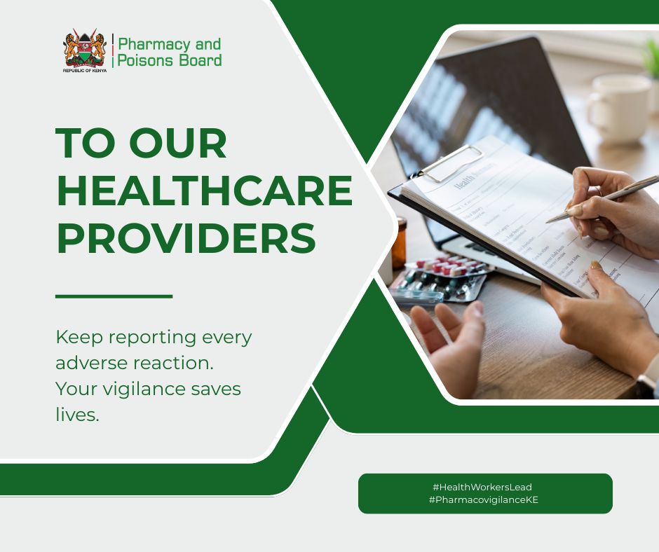 ppbkenya's tweet photo. To every health worker: check twice, record every step, and report every error. Your attention to detail is a lifesaver. 

#MedicationSafety #PatientSafety #EveryReportCounts https://t.co/ER5uf7Vilb