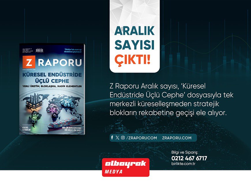 📌Z Raporu Aralık Sayısı Çıktı!

📍Şimdi birlikte.com.tr

📍Bilgi ve Sipariş için; 0212 467 67 17

📍WhatsApp Sipariş Hattı: 0535 250 48 48
#dergi #dergilikheryerde #abonelikmerkezi #abone #dergiaboneliği #dergilerim #dergiokumak #dergiokuyorum #iyikidergilervar