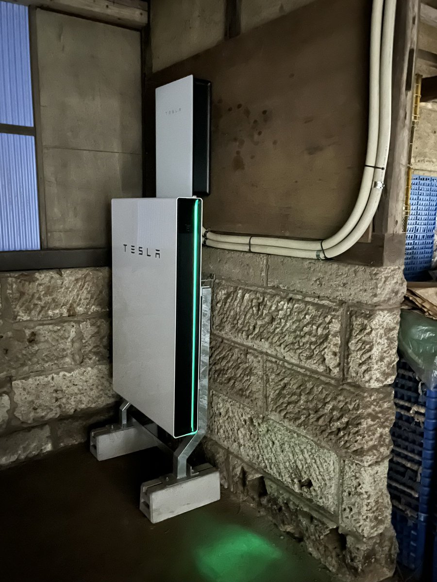teslaパワーウォール設置完了✅