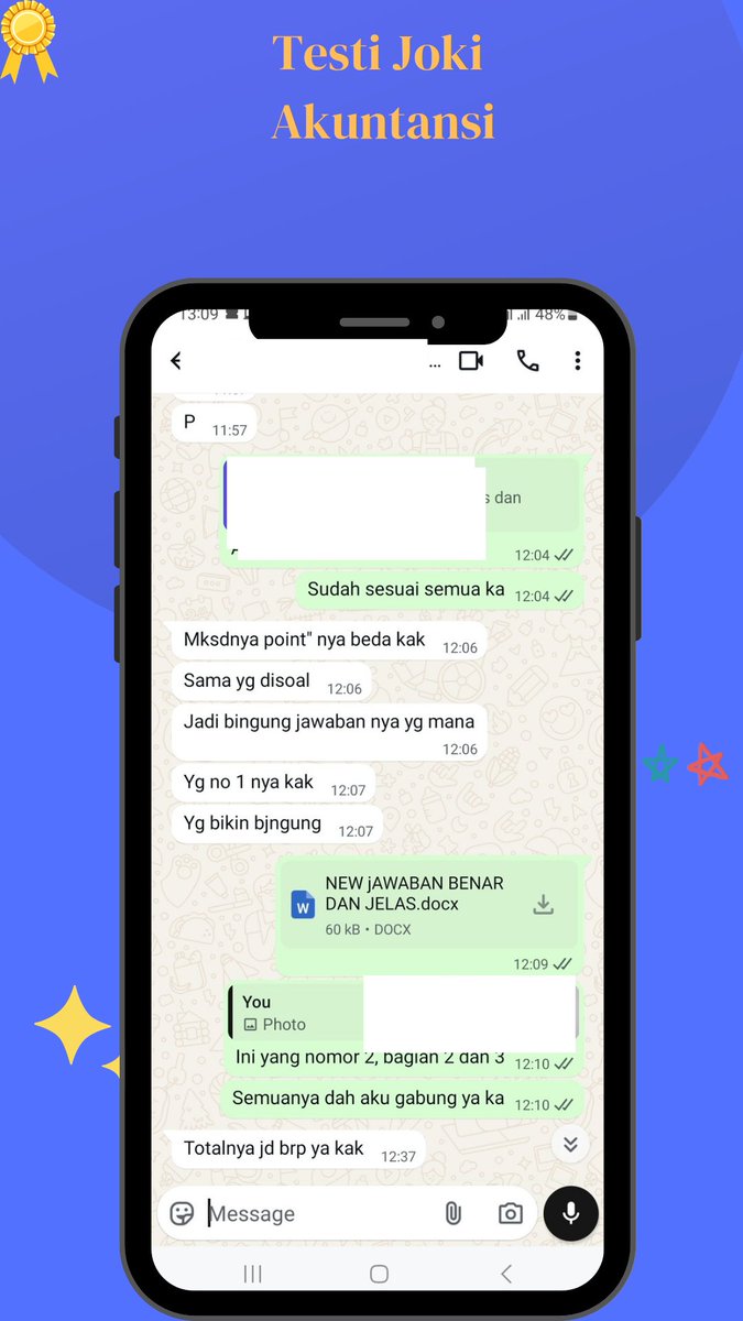 JokiZafa's tweet photo. Besti yuhu testi joki tugas teknik industri dan joki akuntansu best. Yok yang mau dibantu tugas hingga skripsinya, buruan dm/wa (085150966930) best, harga terbaik, cepat dan terpercaya
#zonauang #zonajajan #testijoki https://t.co/eeGnUrP5CL