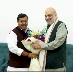 Newly appointed working president of the BJP, Nitin Nabin meets Union Home Minister Amit Shah at his residence in Delhi. #AmitShah #BJP #NitinNabin #Kalingatv