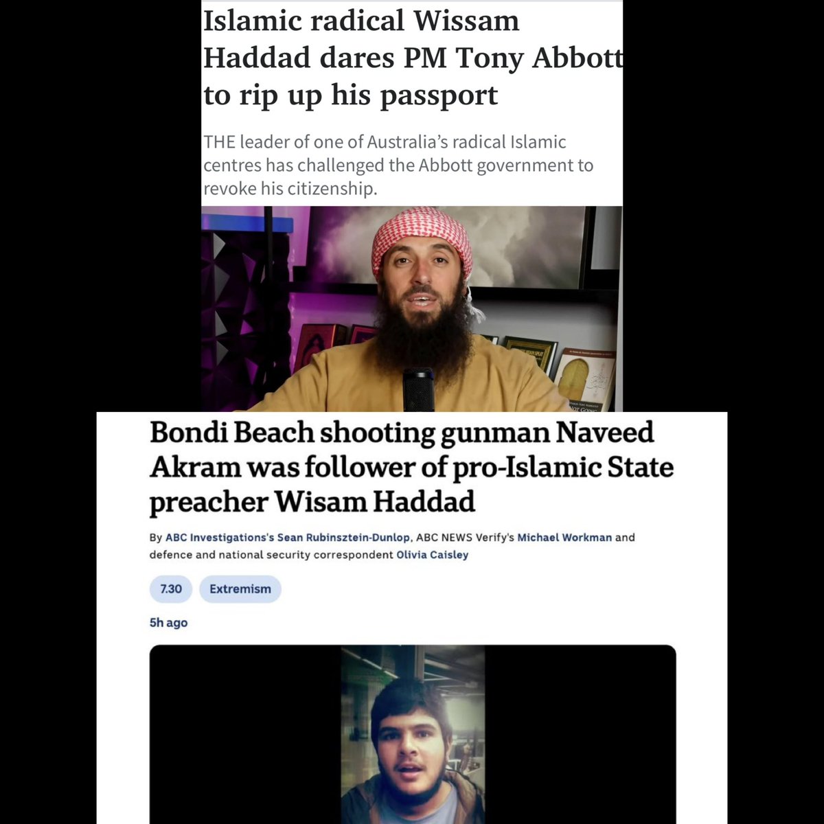 BREAKING: The Islamic extremist cleric who radicalised the Bondi gunman Naveed Akram actually publicly dared the Australian government to revoke his citizenship in 2014.

The Australian government didn’t do it. Wissam Haddad stayed in Australia and the outcome was that 15 people