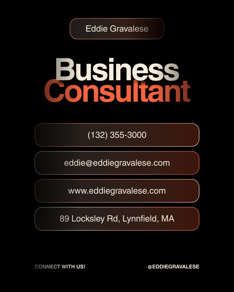 eddiegravalese's tweet photo. Business consulting built on experience, strategy, and long-term thinking.

https://t.co/jtLmVOqlNt

#BusinessConsultant #BusinessStrategy #ProfessionalAdvice https://t.co/02Fzrn3BN6