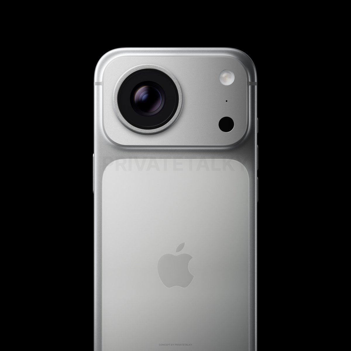 privatetalky's tweet photo. What if iPhone 17 Pro had a single massive 3-in-1 Fusion camera? https://t.co/05PIv4avnZ