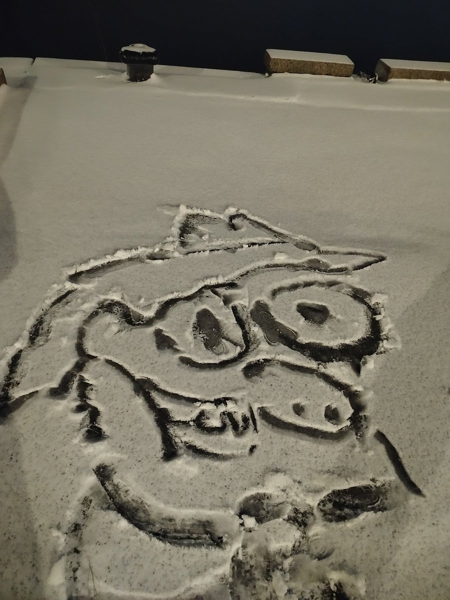 Сделал рисунок на снегу неплохо отражающий моё состояние