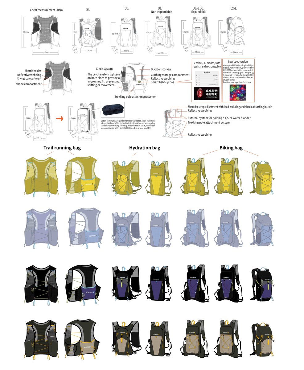 lunadu0514's tweet image. "Adventure is calling! 🚶‍♂️ Our new lightweight outdoor bags are here to make your hikes, runs, and rides even better! 🏞️ With sleek designs and functional features, your outdoor gear just got an upgrade. Ready to take the leap? 
#Dowsenbags #OutdoorBag #LightweightBags