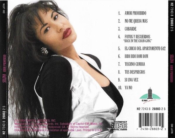 Amor Prohibido, Bidi Bidi Bom Bom, Si Una Vez, No Me Queda Mas, Techno Cumbia, El Chico Del Apartamento 512, and Fotos Y Recuerdos all in one album 👑