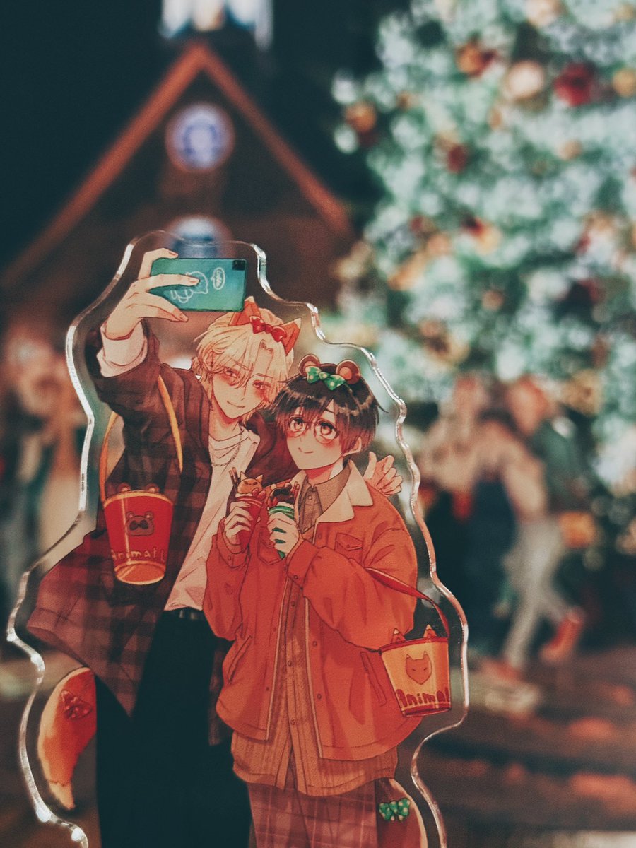 「クリスマスイルミネーションを楽しむさとさく #檸檬と珈琲」|七ノ日のイラスト