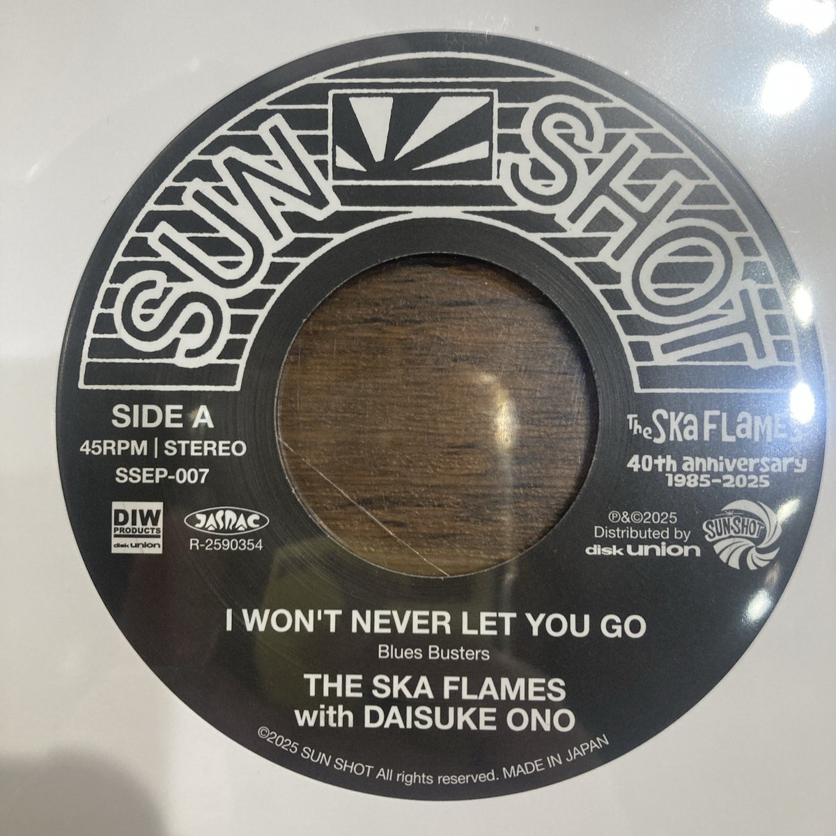 新譜入荷】 🔹THE SKA FLAMES with DAISUKE ONO『I WON'T NEVER LET