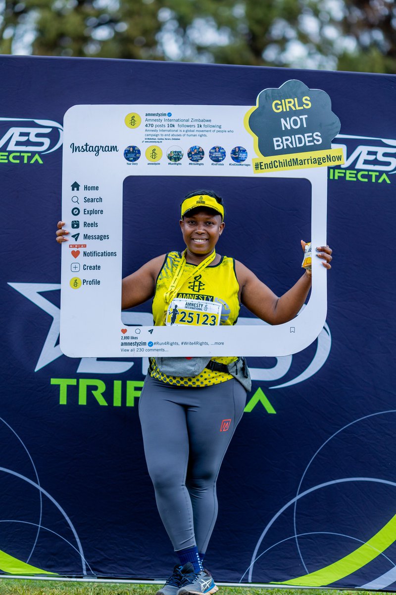 amnesty_zim's tweet image. At the Amnesty International Zimbabwe #Run4Rights Half Marathon, the message resonated loud and clear! 🏃‍♀️💥 

Together, we stand for a brighter future for women and girls with powerful calls to action to:  
🚫 #EndChildMarriage  
✊ #EndGBV  
👧 #GirlsNotBrides  
👩‍🏫