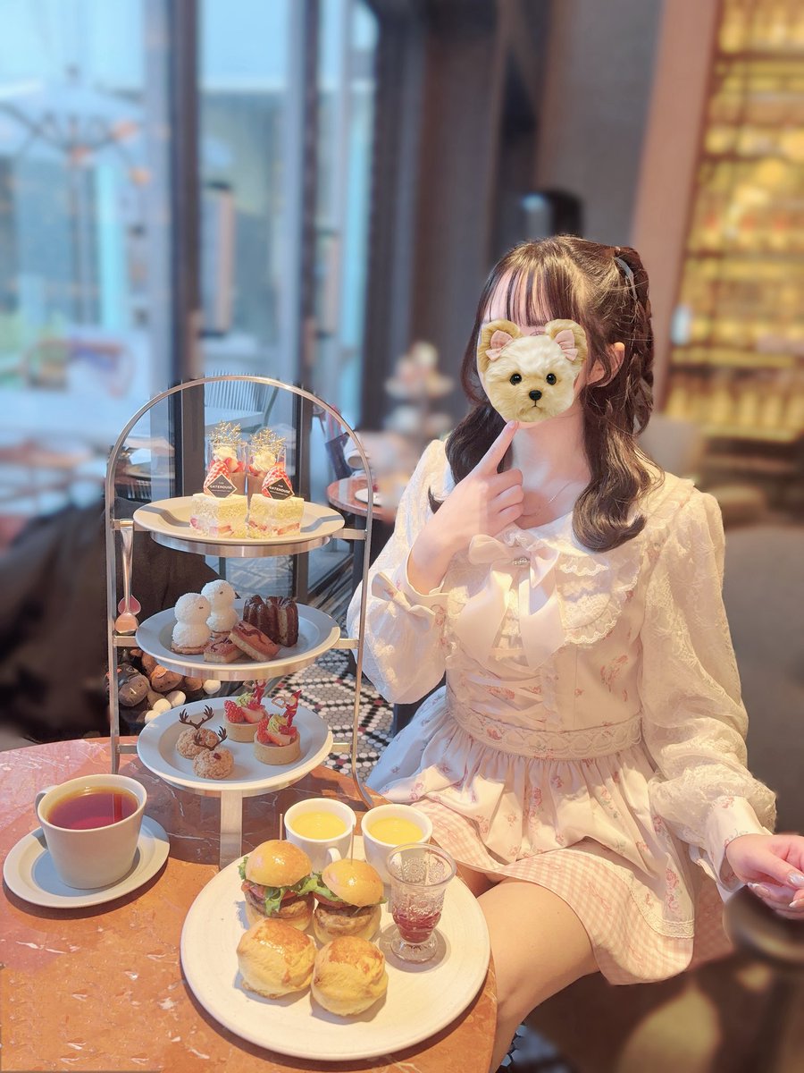 SET ワンピース PRINT Rouge AFTERNOON TEA UP Ank