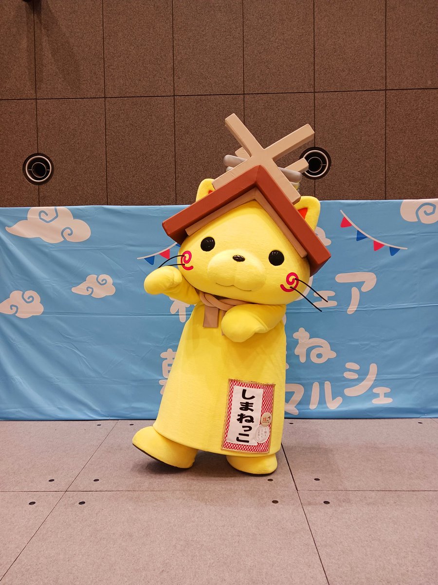 22nabikuma's tweet photo. #しまねっこ
#ゆるキャラ
#島根県
先月に 東京国際フォーラム しまね暮らしマルシェ in 東京 イベントで島根県しまねっこに会うことが出来ました。
趣味は温泉そば打ち���見神楽だそうです。 https://t.co/FLCRXNKR0H