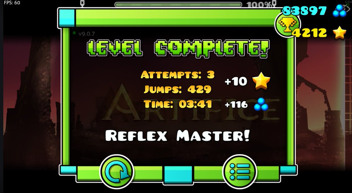 El jugador <a href="/jJerex08/">jJota08</a> se paso el extreme demon "Artifice" y así siendo first victor del país GG!! 🔥
