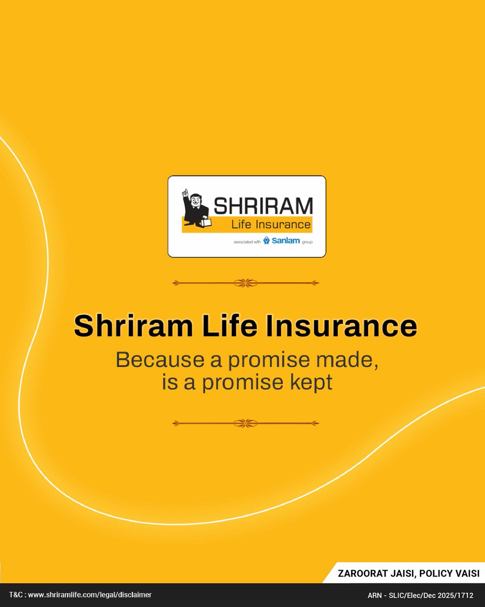 ShriramLifeIns's tweet image. This journey reminds us that insurance is not just paperwork.
It is presence, protection, and peace of mind when it matters most.
At Shriram Life, every promise made is a promise kept.

#RealStoriesRealTrust #zarooratjaisipolicyvaisi #insuranceforall