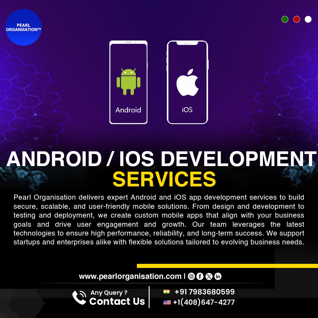 pearlorgs's tweet image. Build powerful, user-friendly mobile applications for Android and iOS platforms. 
.
.
🌐 pearlorganisation.com
📞 Contact Us : +91 7983680599 , +1(408) 647-4277
.
.
#PearlOrganisationReviews #MobileAppDevelopment #AndroidDevelopment #iOSDevelopment #AppDesign