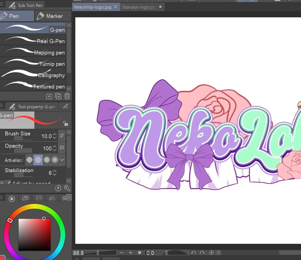 TODAY #WIP 2 logos at once 🙉💙
Guess how long it took me to finish these two + the animation? #Vtuber #smallartist #VGenComm