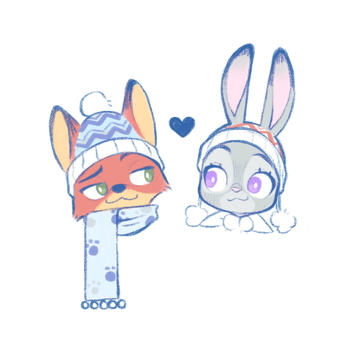 디즈니랜드 닉주디 겨울이라고 목도리랑 모자 입은거 너무 큐티