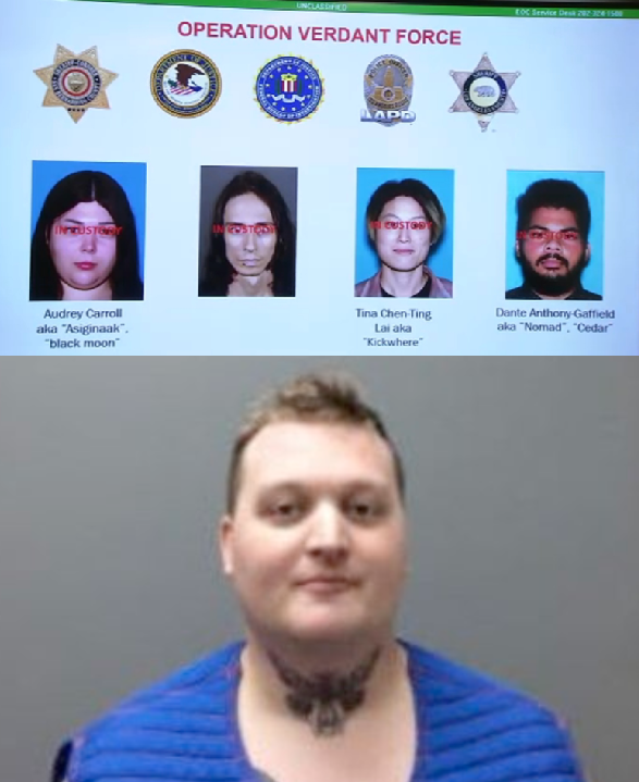 roguewavemedia's tweet image. FBI scoops up 5th member of trantifa warrior clan. 

The "Turtle Island Liberation Front" enlisted the help of an ex Marine "Micah James Legnon"(recently turned gay and female) to build pipe bombs.

 Legnon's social media is a glorious dumpster fire of calls to straight-up murder…