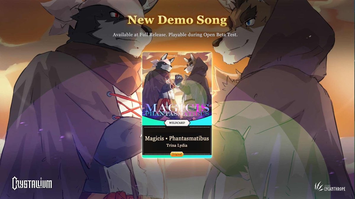 full_combo_max's tweet photo. A gathering of minds, a harmony of beats.

Crystallium reveals a new song, Magicis • Phantasmatibus (Trina Lydia), coming to both the Demo and Open Beta NOW! Characters and charts are also being previewed leading up to Open Beta Test #2!

#Crystallium https://t.co/GrvuUGEYFA