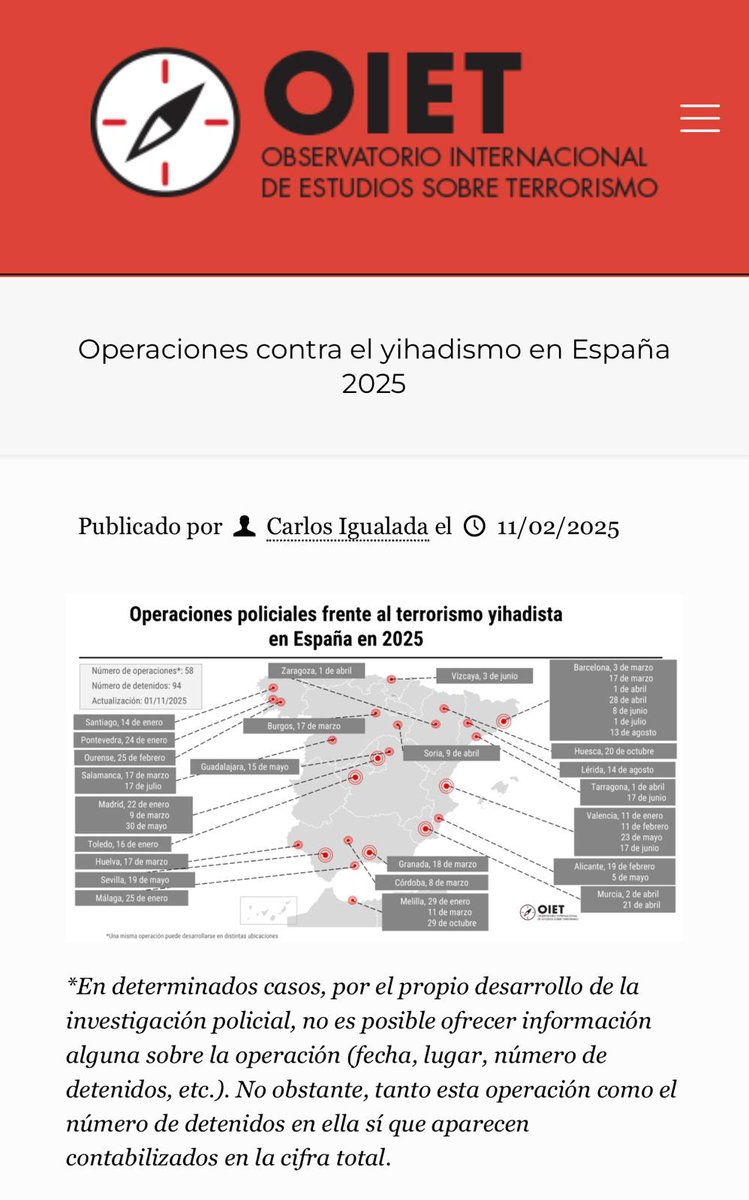 supmadrid's tweet image. 🕵En 202️⃣5️⃣ la unidad de #Información ha llevado a cabo en  un total de 16 operaciones antiterroristas,con más de5️⃣0️⃣ detenidos por #Yihadismo, adoctrinamiento y enaltecimiento del #Terrorismo.

Eficacia, análisis e inteligencia operativa al servicio de la seguridad nacional🫡 🇪🇸