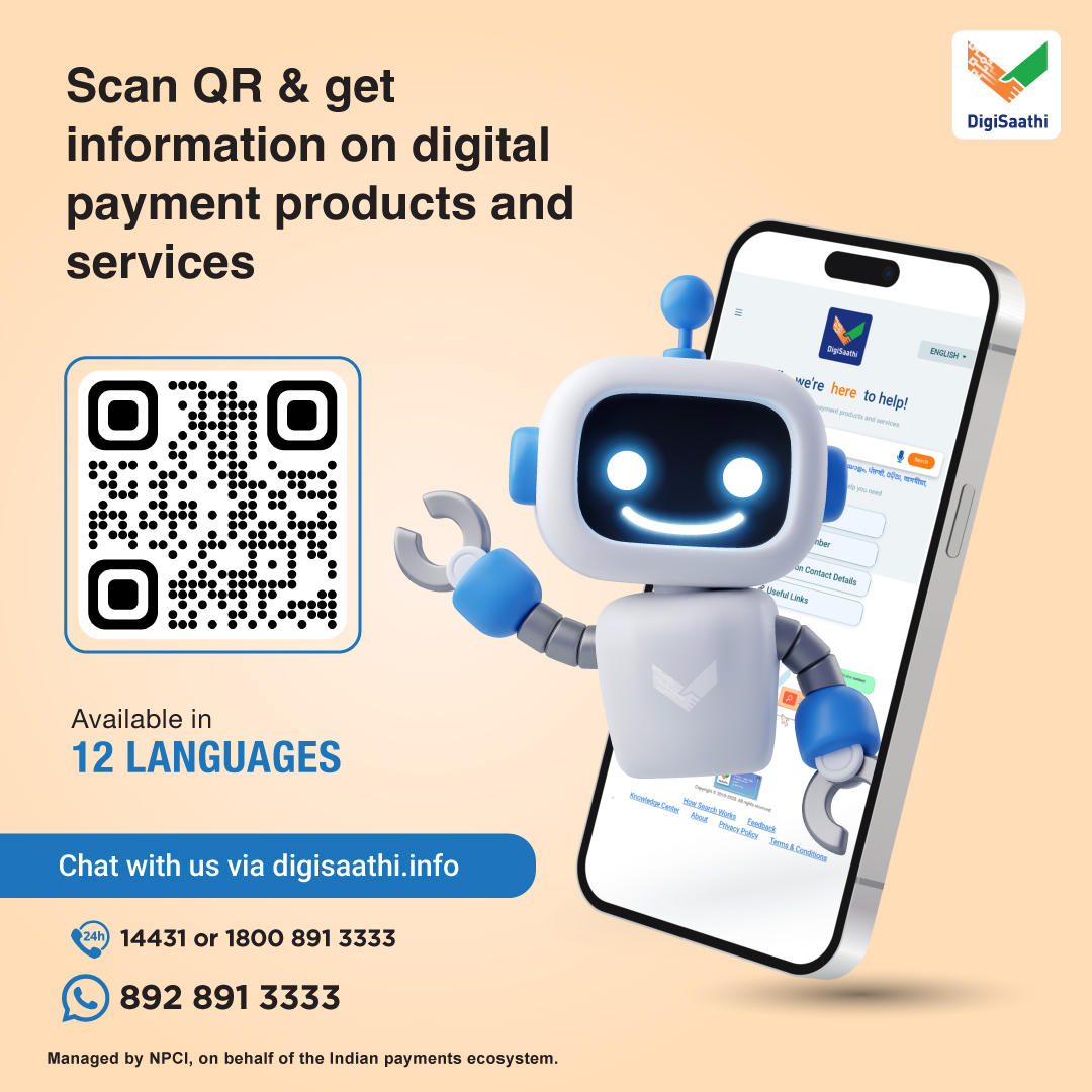 NPCI_NPCI's tweet photo. For queries related to digital payments, UPI Mandates or transactions visit DigiSaathi.
Click here: https://t.co/sAThX2Uo7E
#UPI #UPIHELP #UPIMandates #UPIAutopay https://t.co/ndpKiLrNfa