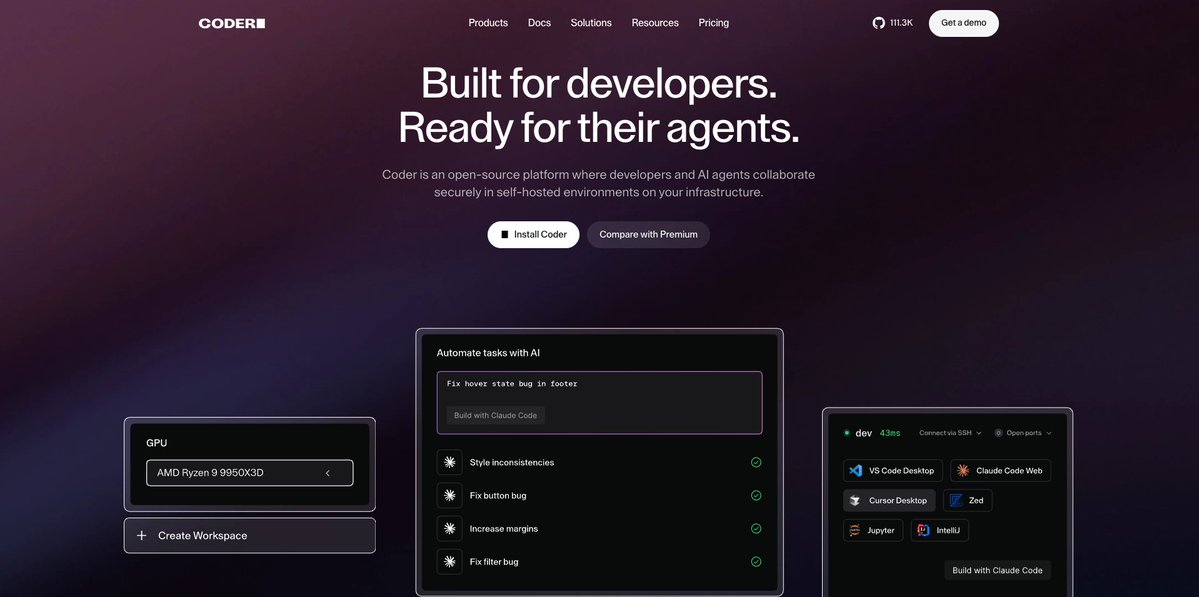 mstrYoda_'s tweet image. Coder projesini gören kullanan oldu mu?

Uzak geliştirme ortamı oluşturup AI Agentlar ile paralel geliştirme yapmanızı sağlıyormuş. Self-hosted veya cloud tabanlı uzak sunucular ile kullanabiliyormuşsunuz.

coder.com/cde