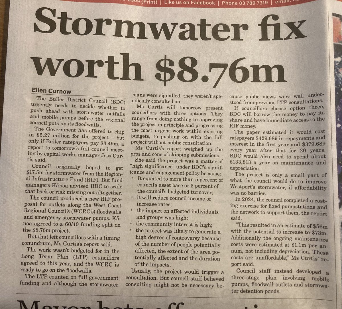 MrHilariouskiwi's tweet image. Just got sent this.

#3Waters would have mitigated these hideous expenses being shunted by the COC onto small rural communities.