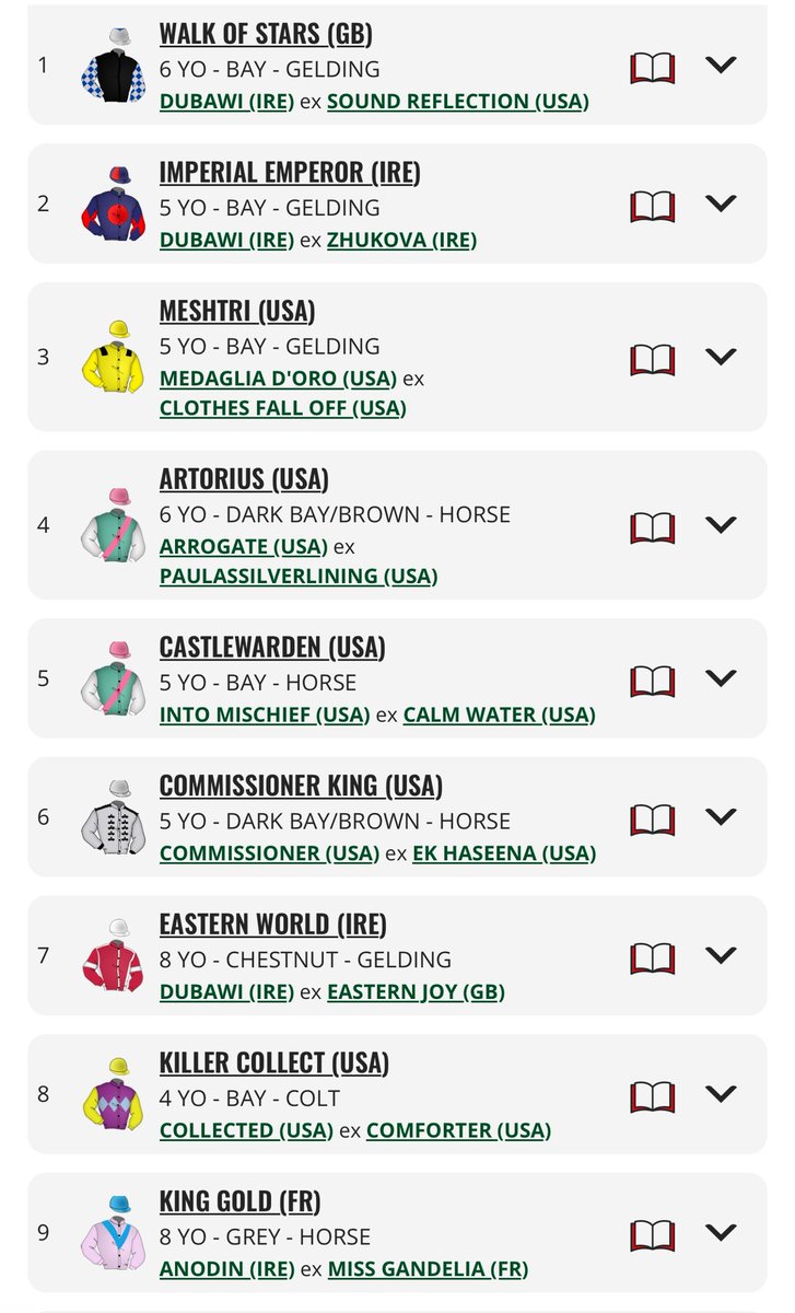 RacingDubai's tweet image. Entries are out for #FestiveFriday 🎄! 

G1 winners WALK OF STARS and KING GOLD are among 18 entered for the G2 Al Maktoum Mile! 

emiratesracing.com/racecard/2025-…