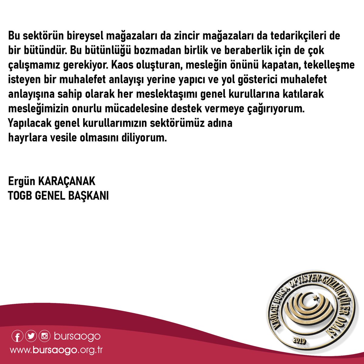 bursaogo's tweet photo. Genel Başkandan Mesaj https://t.co/nGdHWDMrGE