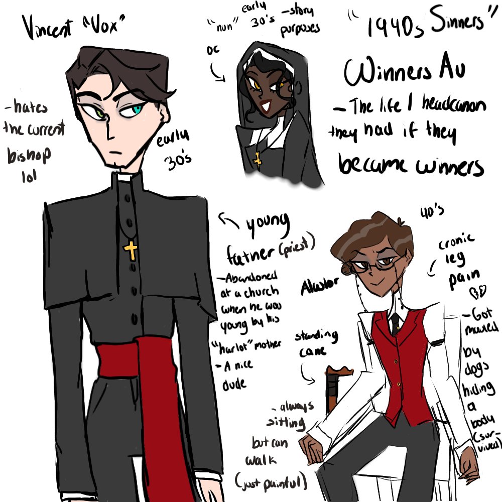 badgalberries's tweet photo. Radiostatic "sinners au" 
Just saw knives out and got inspired but the story is different 
#RadioStatic #hazbinhotel #voxal https://t.co/JMdMeB0tGg