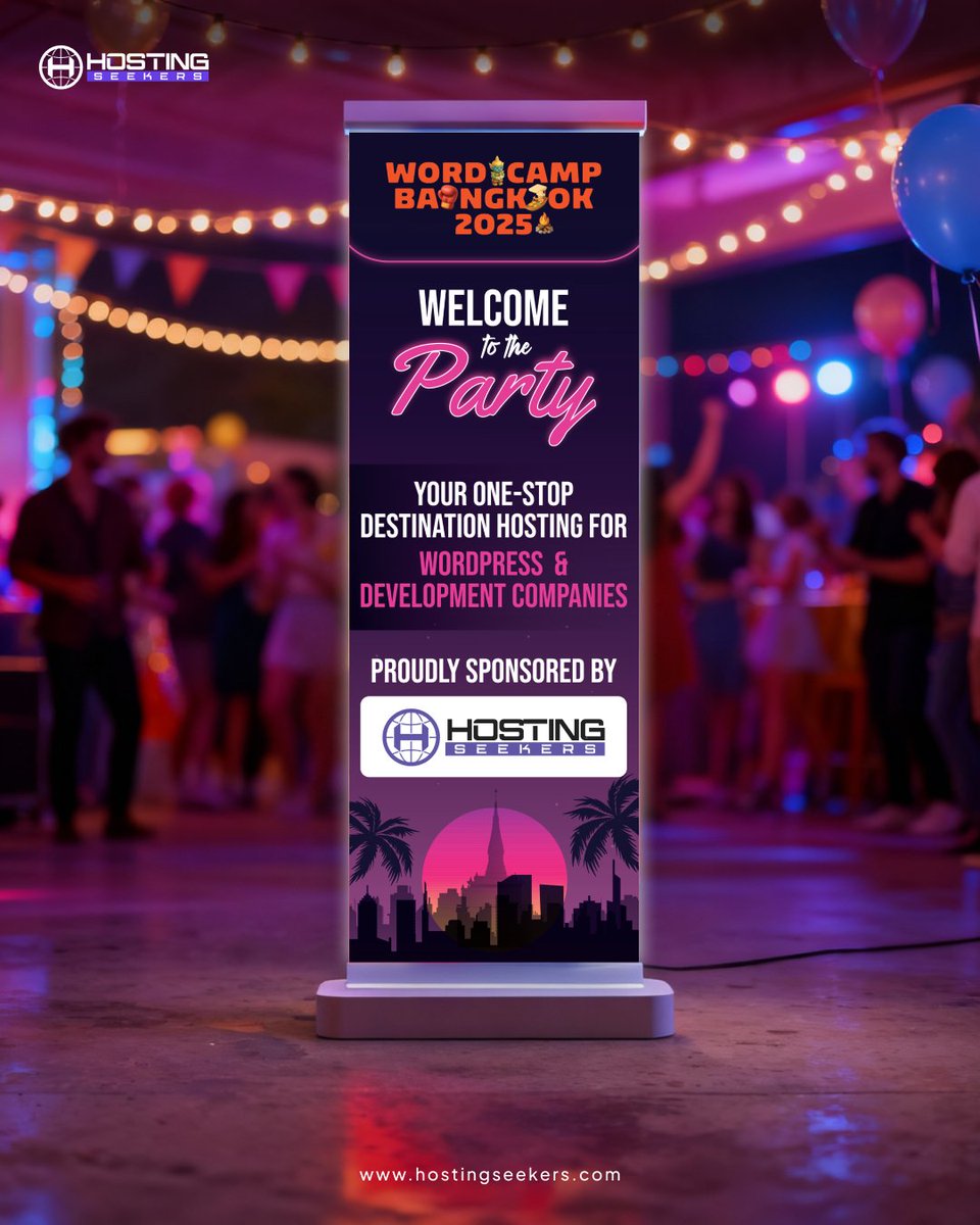 Hostingseekers1's tweet photo. HostingSeekers wrapped up an amazing experience as an In-Kind Sponsor at WordCamp Bangkok 2025.

Live music, a packed hall, and great conversations made the after party unforgettable. 

@WordCampBKK || @WordCampAsia || @WordPress 
.
#WordCampBKK #HostingSeekers #WordPress https://t.co/oE92jr6etl
