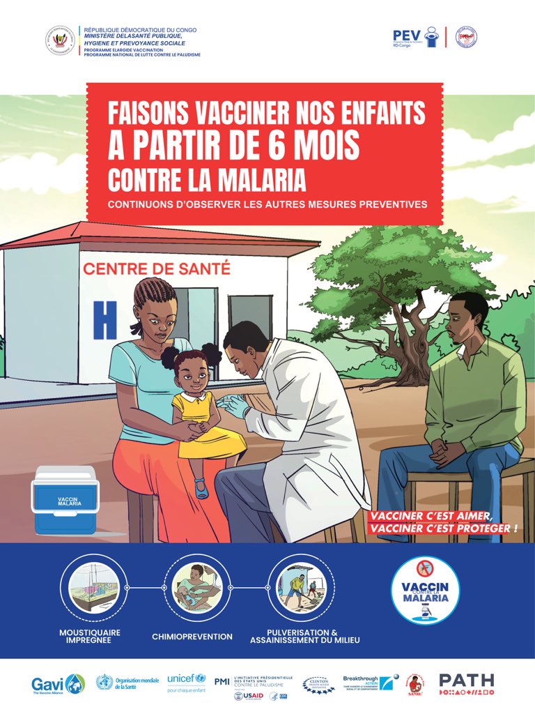 Le vaccin aide à prévenir le paludisme, mais il doit être accompagné d’autres mesures : moustiquaire imprégnée, pulvérisation insecticide et assainissement du milieu.

Et chez toi, quelle mesure est la plus respectée ?

#VaccinAntiPaludiqueSauve #StopPaludismeEnRDC