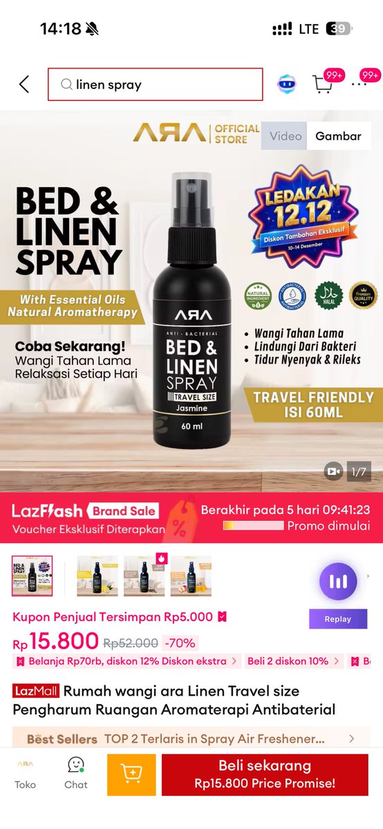FAKHRIalauddin's tweet photo. Rumah wangi ara Linen Travel size Pengharum Ruangan Aromaterapi Antibaterial https://t.co/IJjIbV3ymf https://t.co/khDFMo5Vu9