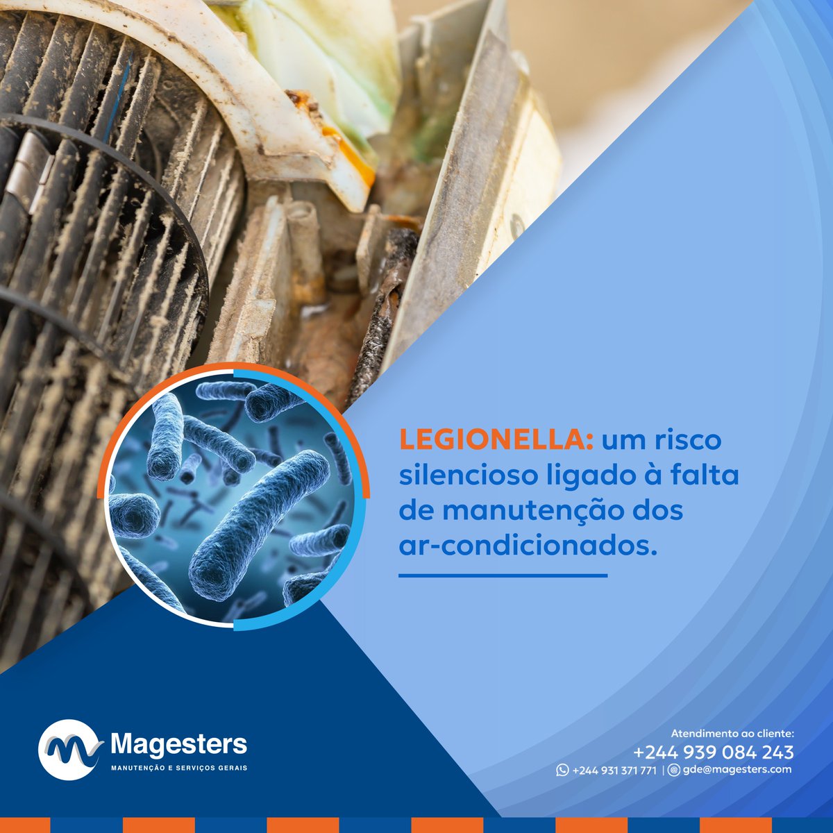 🔹LEGIONELLA: um risco silencioso ligado à falta de manutenção dos ar-condicionados.

🧵🧶