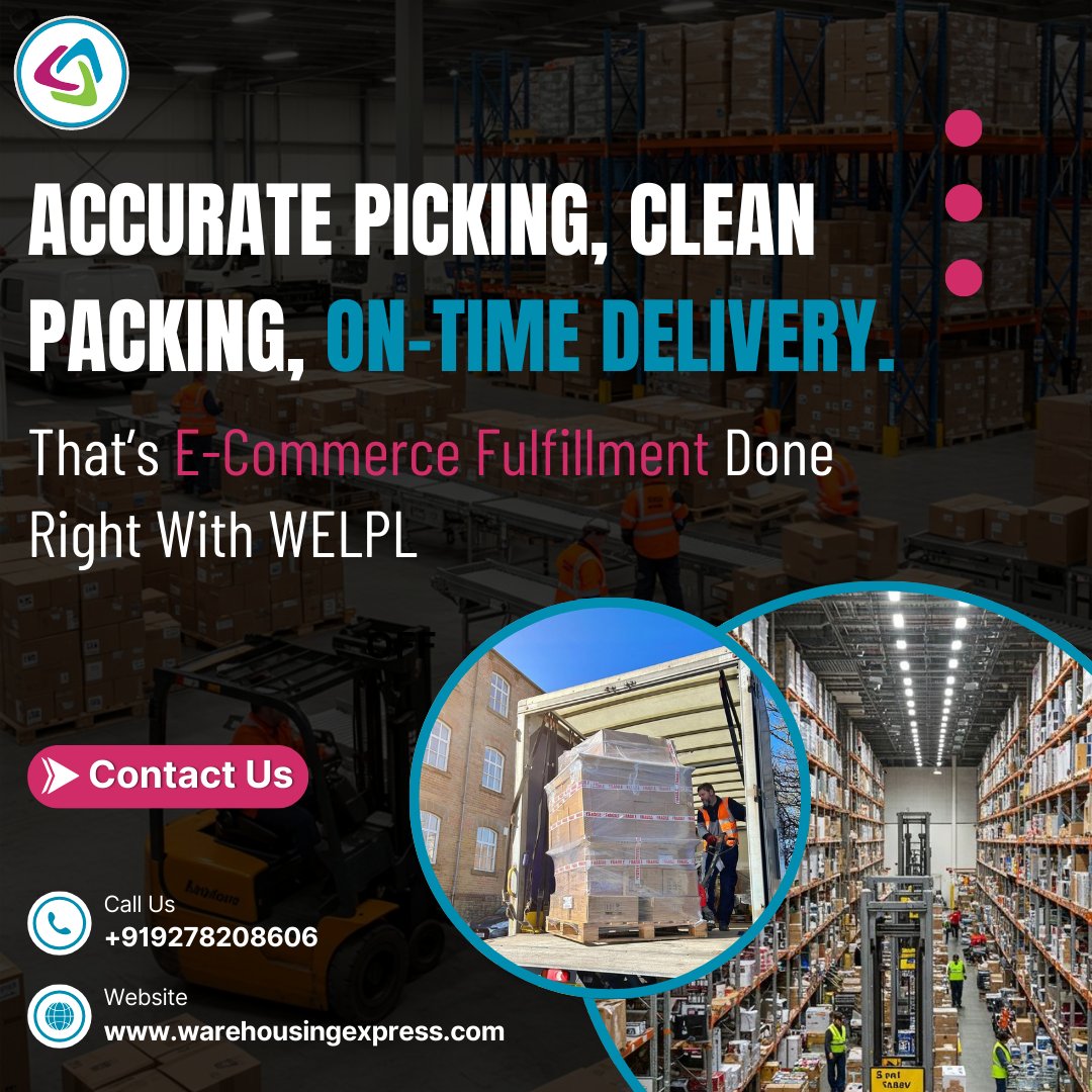 WarehousingExpr's tweet image. Accurate picking, clean packing, and on-time delivery — that’s e-commerce fulfillment done right with WELPL. We turn orders into customer trust, every single day.
#WarehousingExpress #WELPL #EcommerceFulfillment #OrderAccuracy #OnTimeDelivery #SmartWarehousing #3PLIndia