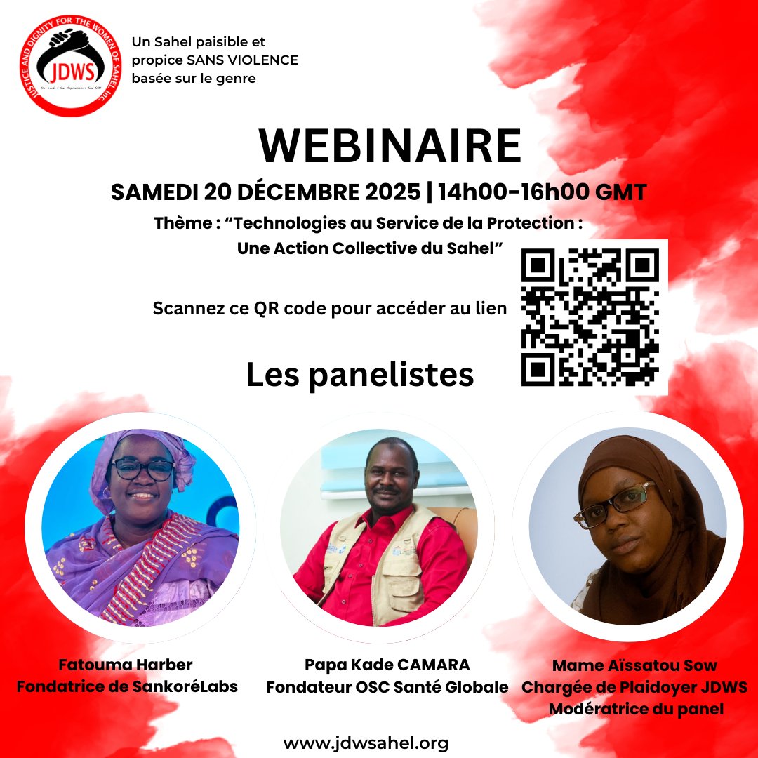 J-4 avant le Webinaire Stratégique Sahel 2026 !
Ne manquez pas ce rendez-vous clé – la suite logique du JIF 2025 (11 octobre) – pour passer à l’action ! ...linkedin.com/posts/justice-…

#JIF2025 #DEENAL #PodcastVoixDuSahel #CartographieVBG
#JDWS #Sahel
