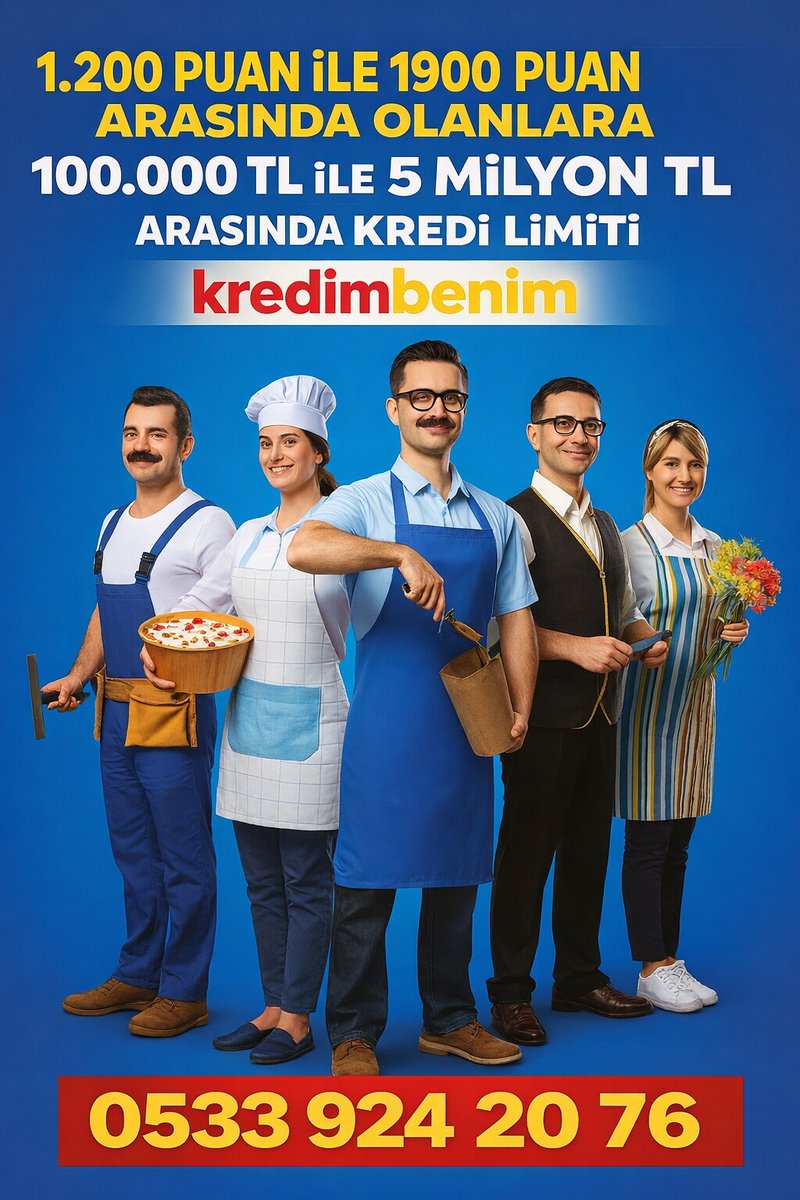 1200 ile 1900 BANKA PUAN arasında OLANLARA GÜZEL LİMİTLİ KREDİLER ALINIR @kredimbeniim benim 

Whatsapp👉 0533 924 20 76
#kredi #kredimbenim 

Ayrıca

Tapu ipotekli kredi

Emekliye kredi var

****1500 puan üzerine 1/2/3 milyon krediler burda****

TOPLAMA KREDİI BIZDE 
#İstanbul