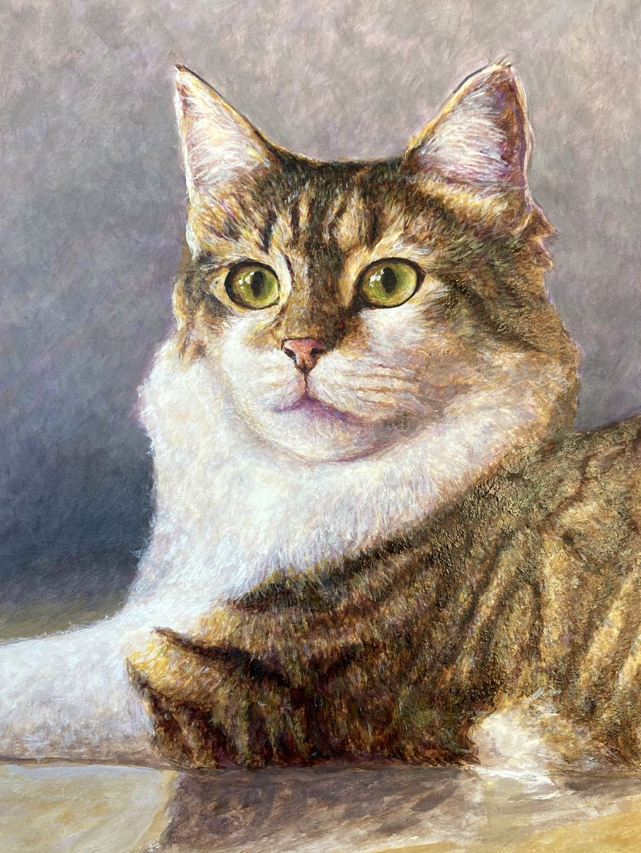 猫絵 🐈‍🖼の途中経過 in progress その4 こんな感じでもう少しですが