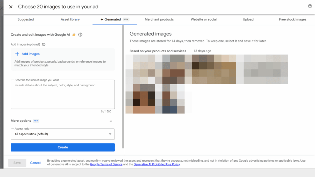 Google Ads has launched a new “Generated” tab in the Asset Explorer, allowing advertisers to create images using the latest Nano Banana model while building ads.

#google #googleads