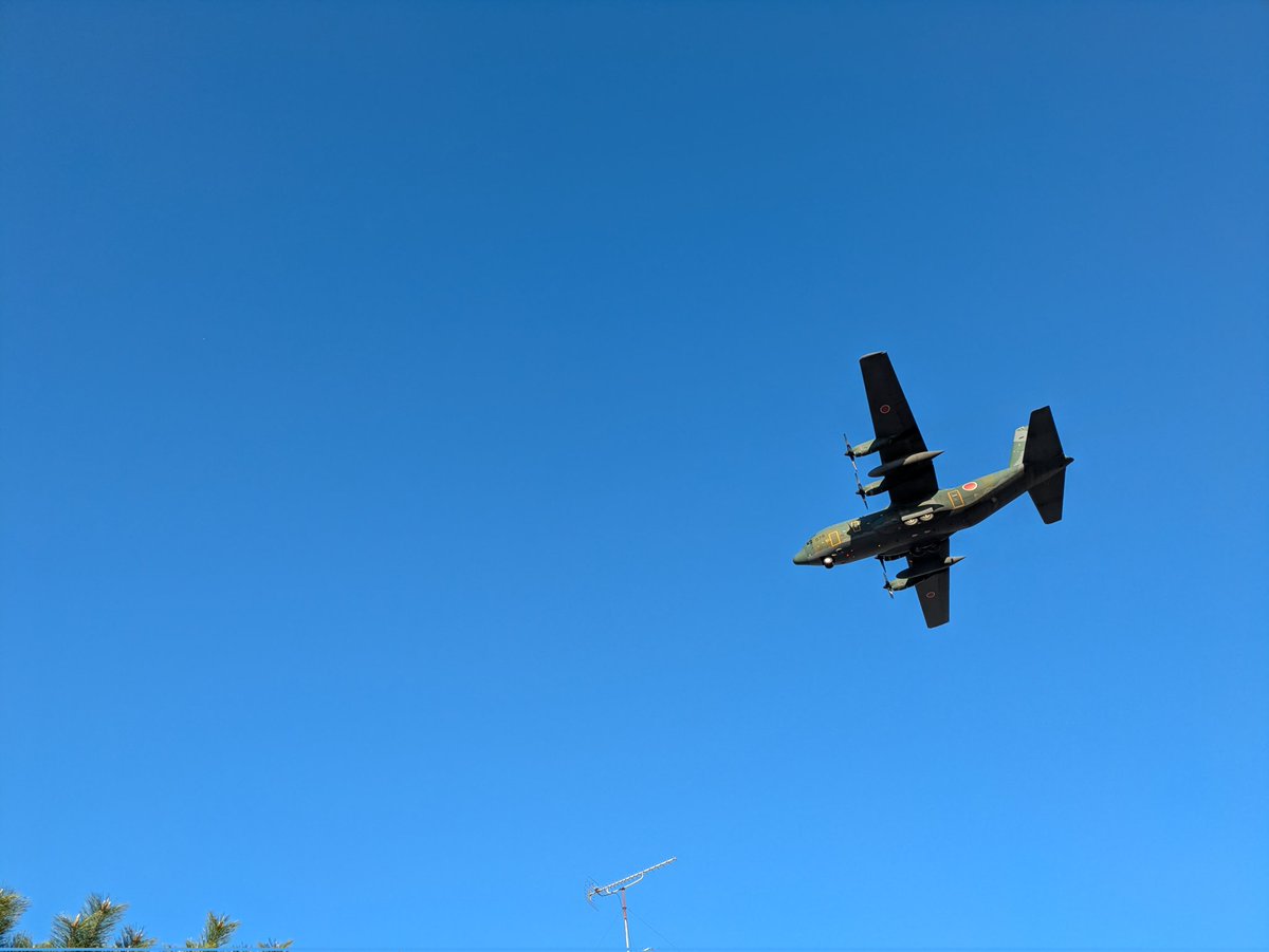 飛行機がとても近くて大きく見えて面白い