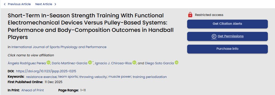 Int'l Journal of Sports Physiology and Performance tweet media