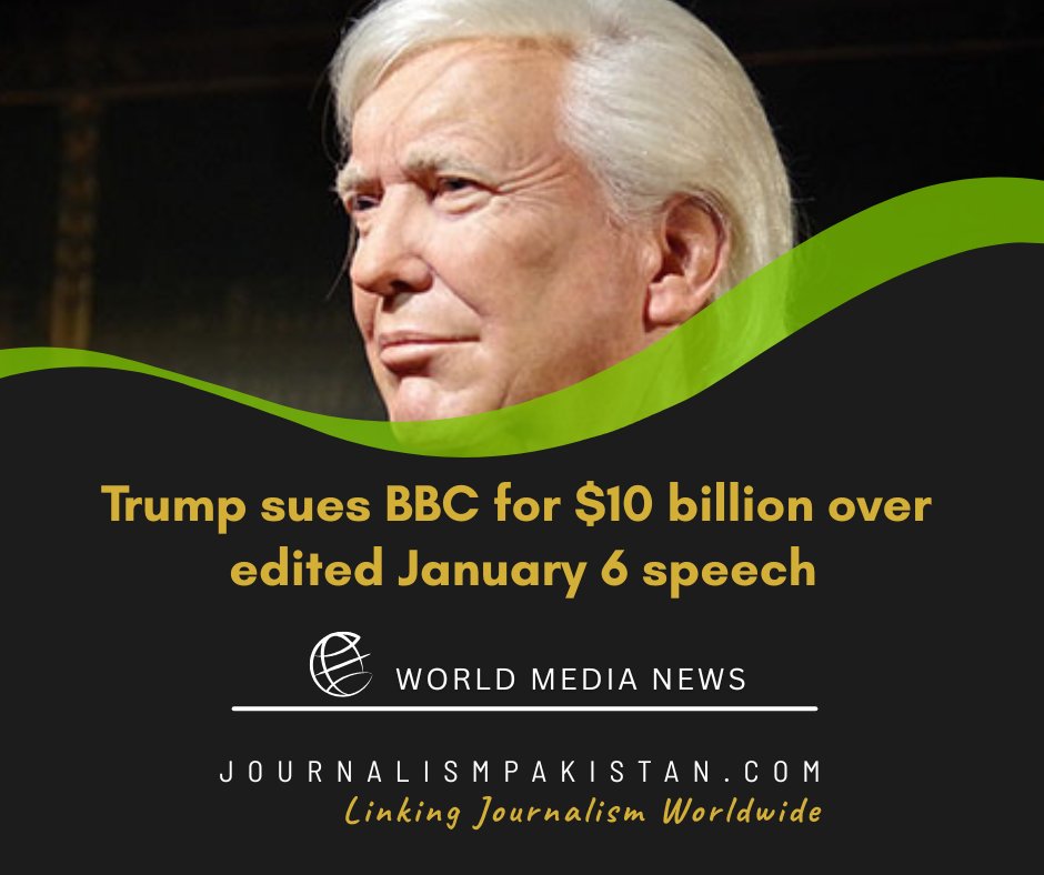 JournalismPk's tweet image. Trump sues BBC for $10B over edited Jan 6 speech in Miami court #Trump #BBC #Defamation #MediaBias #USPolitics 

journalismpakistan.com/trump-sues-bbc…