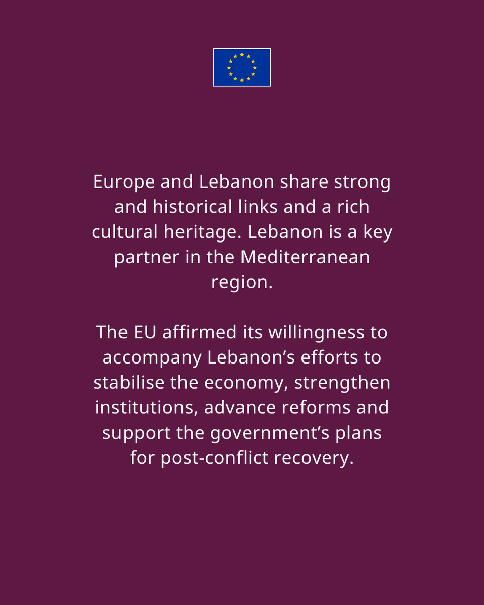 EUinLebanon's tweet photo. Key highlights from the EU–Lebanon Association Council 🇪🇺🇱🇧

More here: https://t.co/ADF82FXlDo https://t.co/wZMKc4IwXU