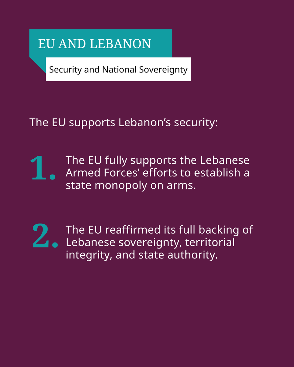 EUinLebanon's tweet photo. Key highlights from the EU–Lebanon Association Council 🇪🇺🇱🇧

More here: https://t.co/ADF82FXlDo https://t.co/wZMKc4IwXU